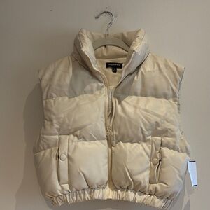 36 Point 5 Cream Puffer Vest